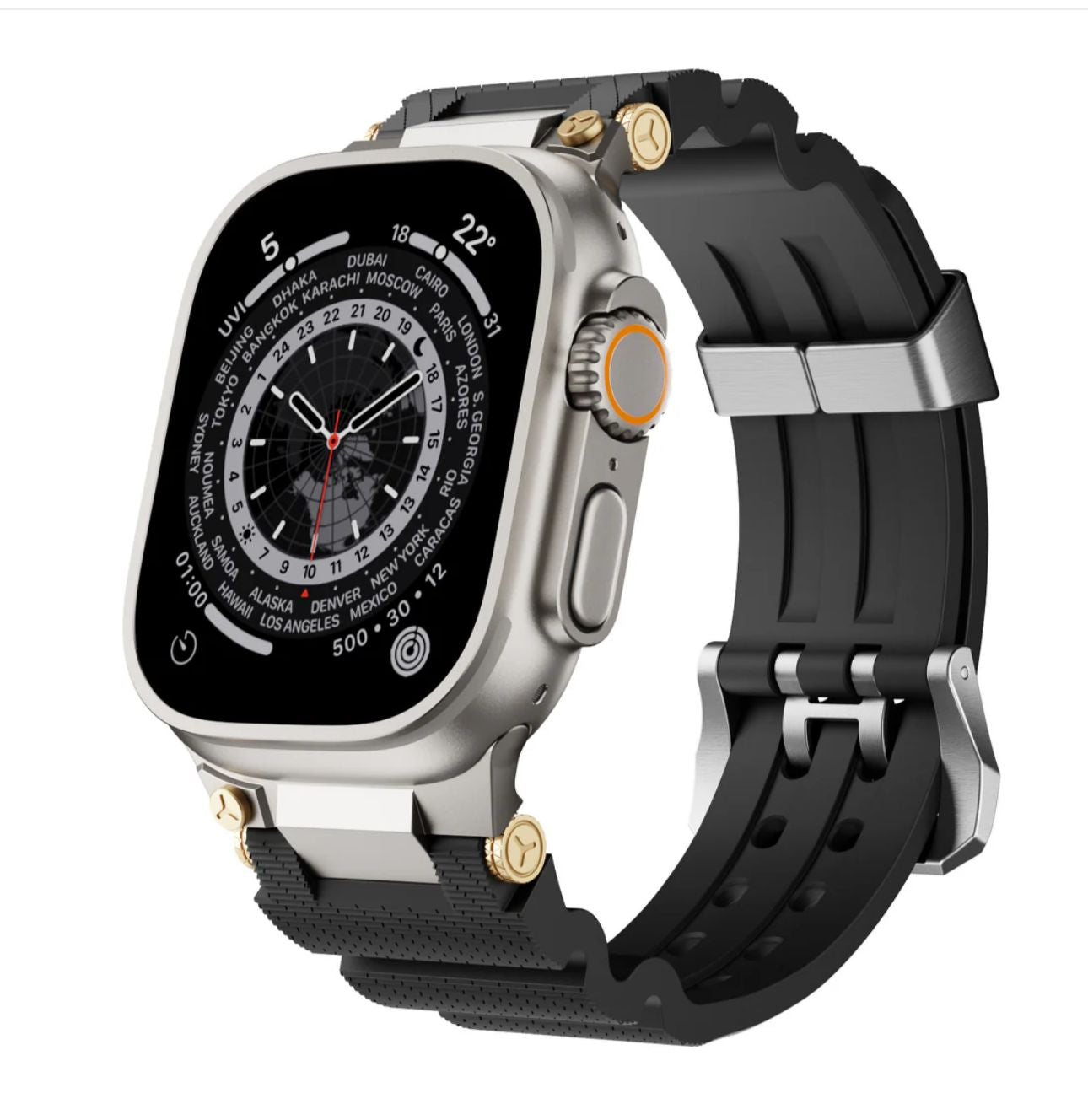 Apple Watch Band Men Titanium and Black